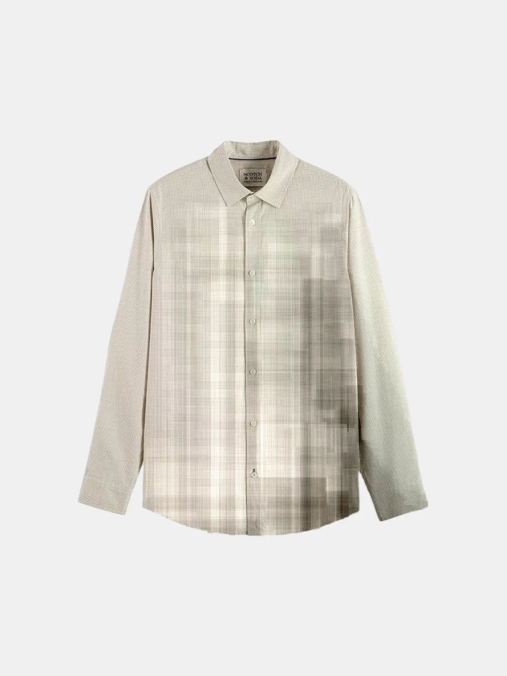micro-check-poplin-shirt-1 front view by Scotch & Soda