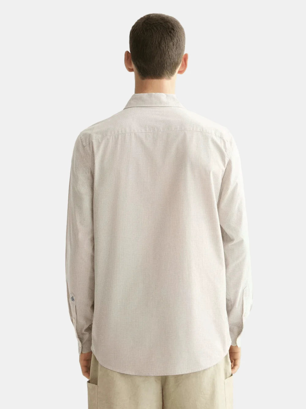 micro-check-poplin-shirt-1 back view by Scotch & Soda