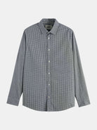 micro-check-poplin-shirt front view by Scotch & Soda
