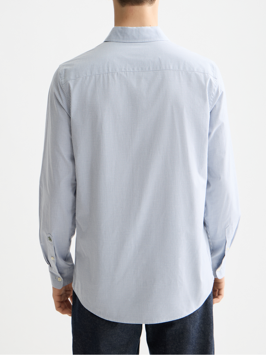 Micro-check poplin shirt