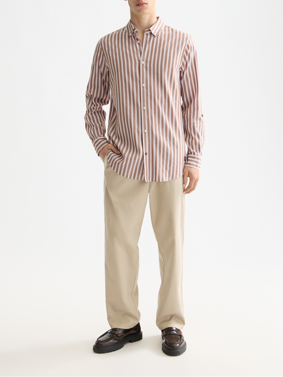 Yarn-dyed stripe shirt