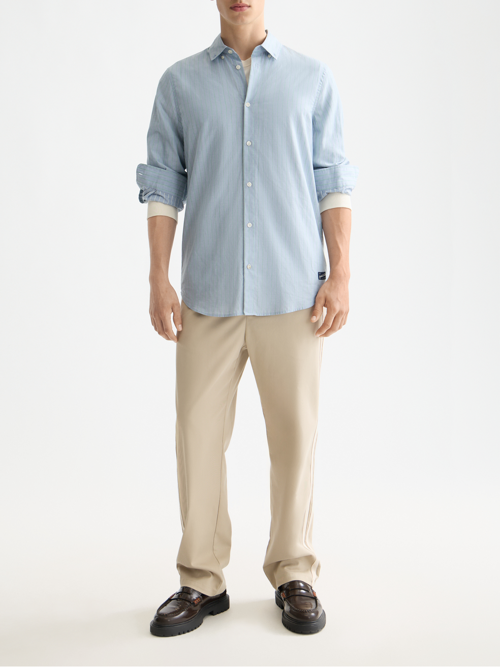 Yarn-dyed stripe shirt