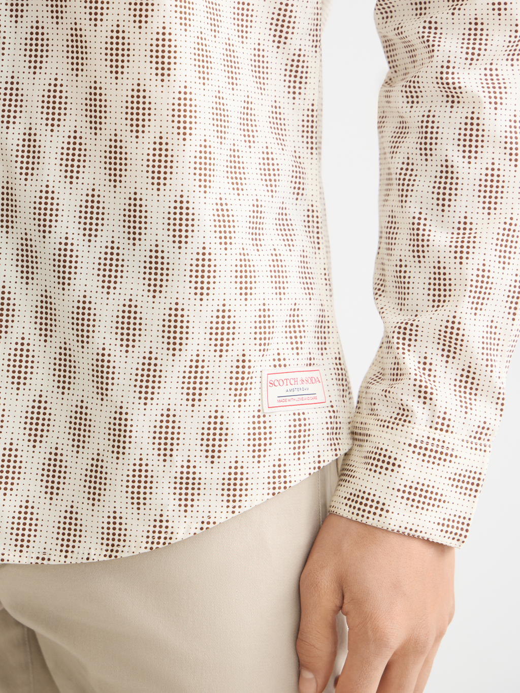 Print slim shirt