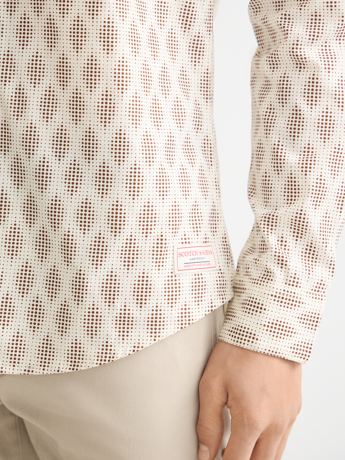 Print slim shirt