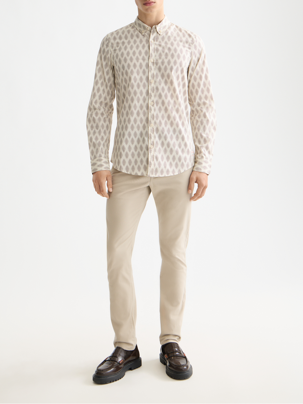 Print slim shirt