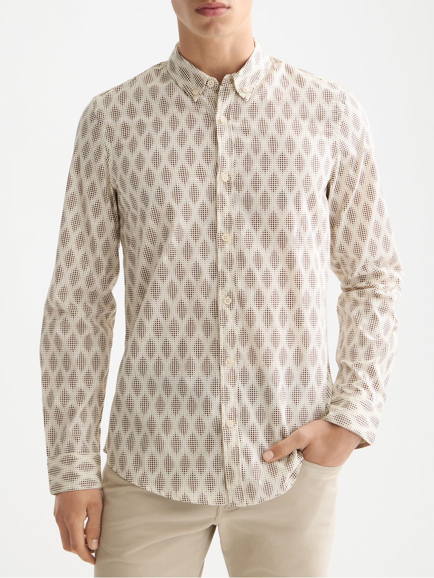 Print slim shirt