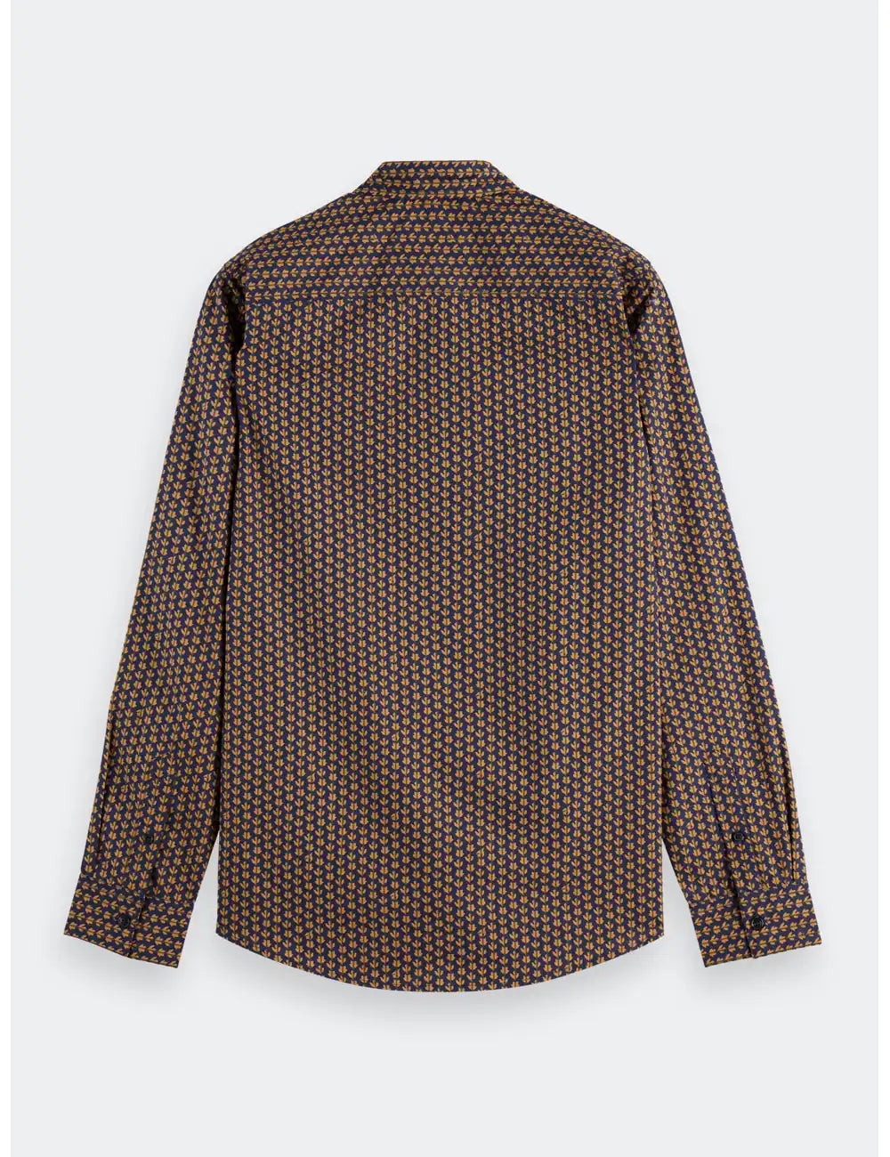 Micro AOP Slim-fit Shirt back view showing fit and finish by Scotch & Soda