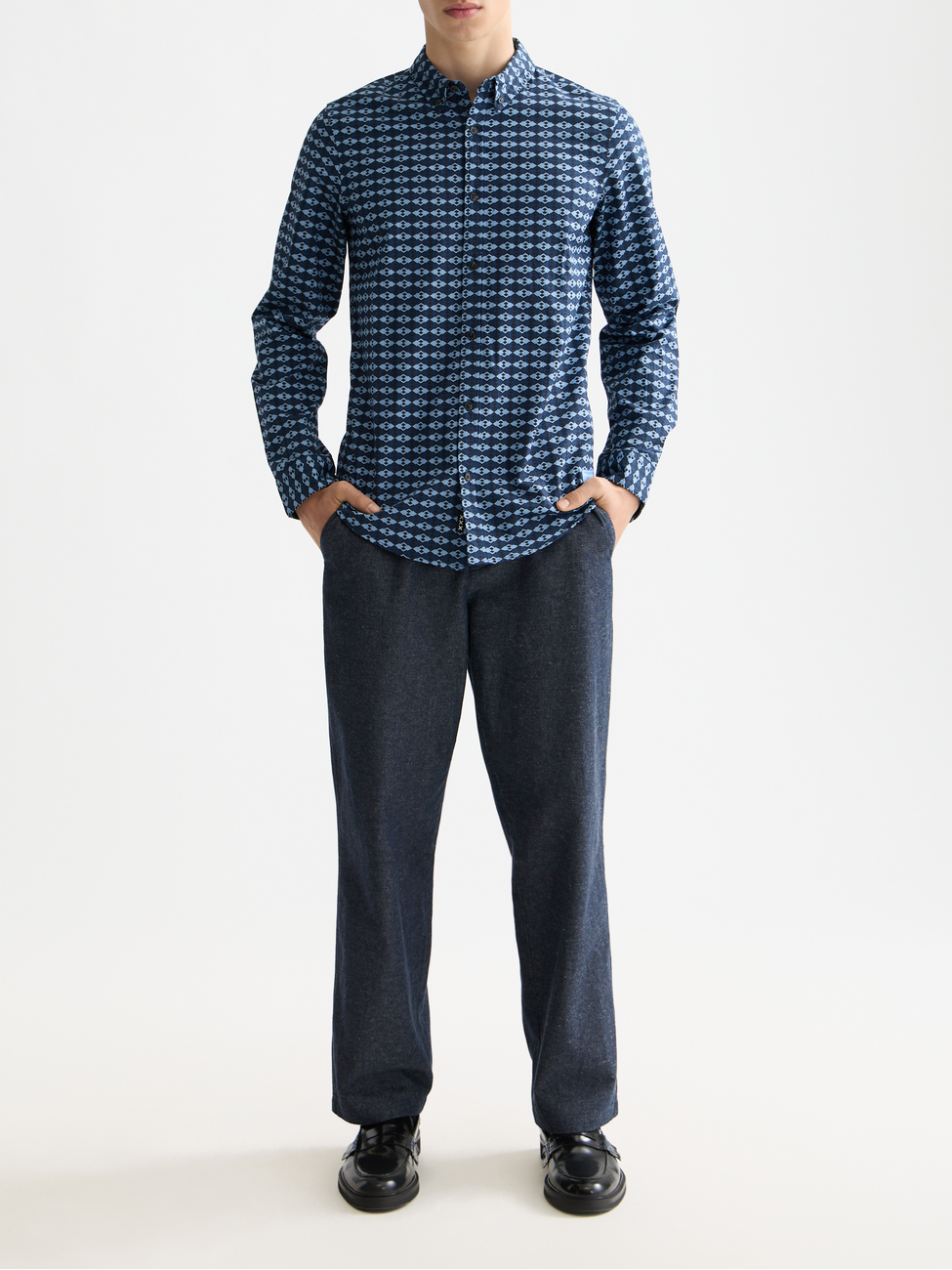 Print slim shirt