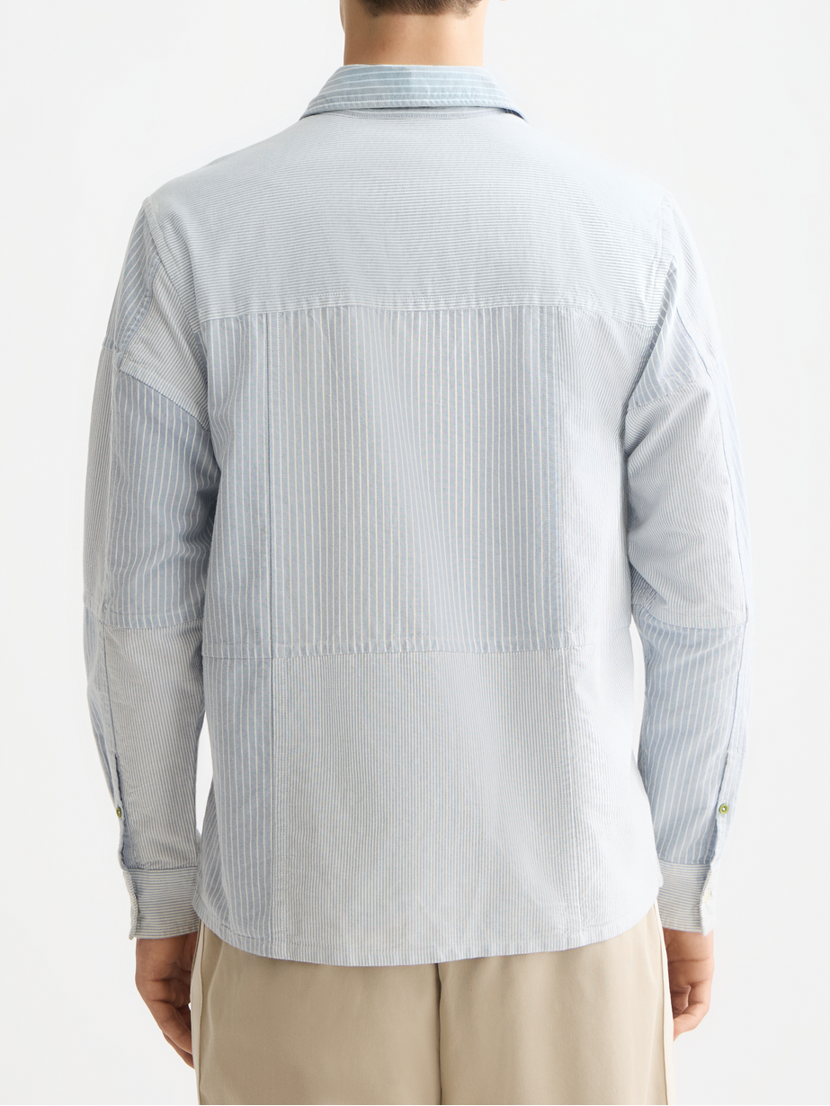 Patchwork relaxed oxford shirt