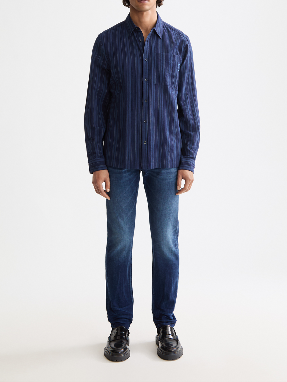 Textured stripe shirt