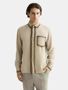 relaxed-fit-tencel-shirt front view by Scotch & Soda