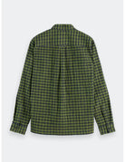 Crinkle Checked Shirt flat lay back view by Scotch & Soda