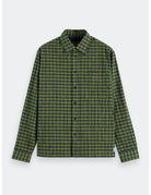 Crinkle Checked Shirt flat lay front view by Scotch & Soda