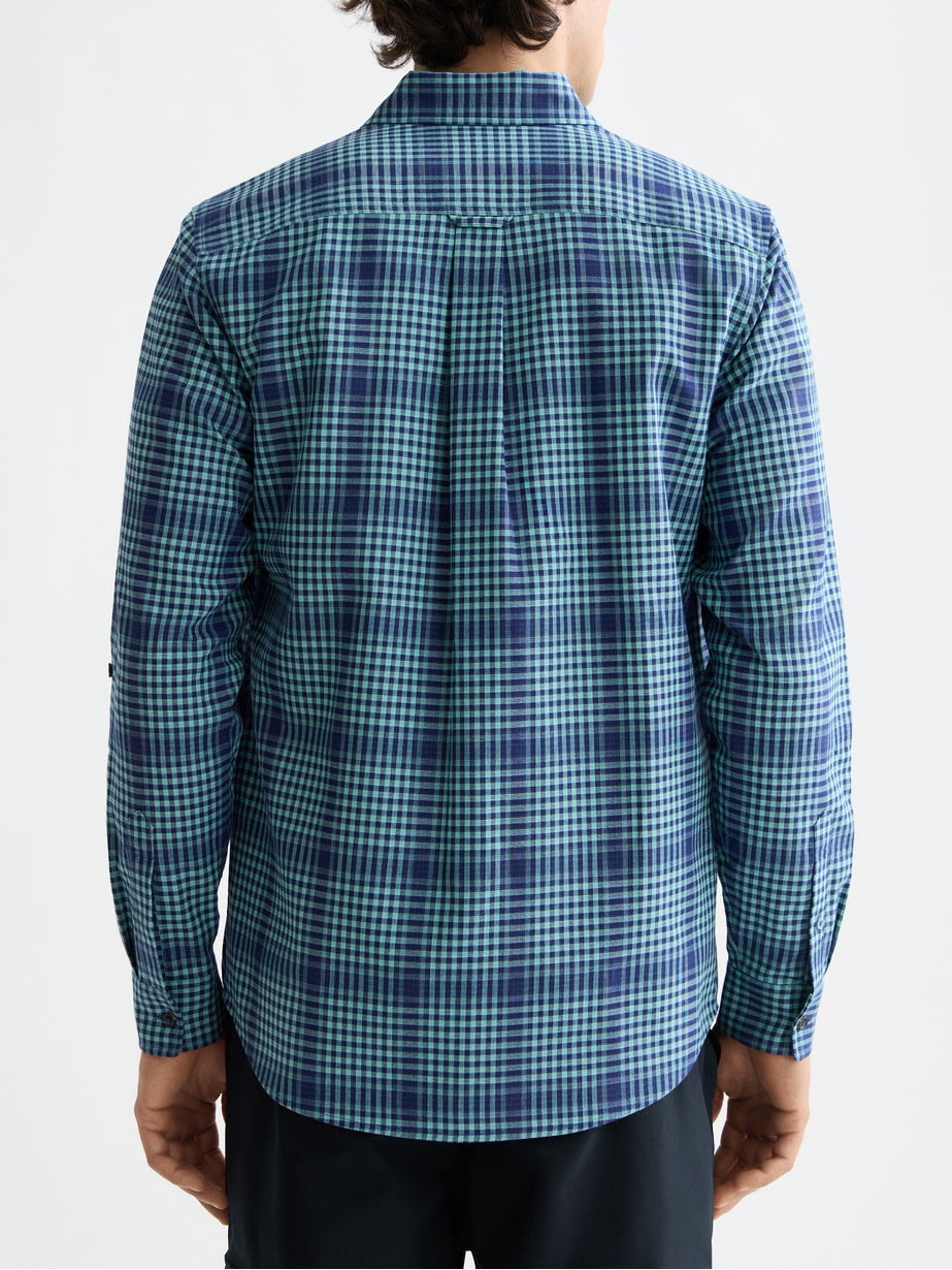 Shadow-check double-faced shirt