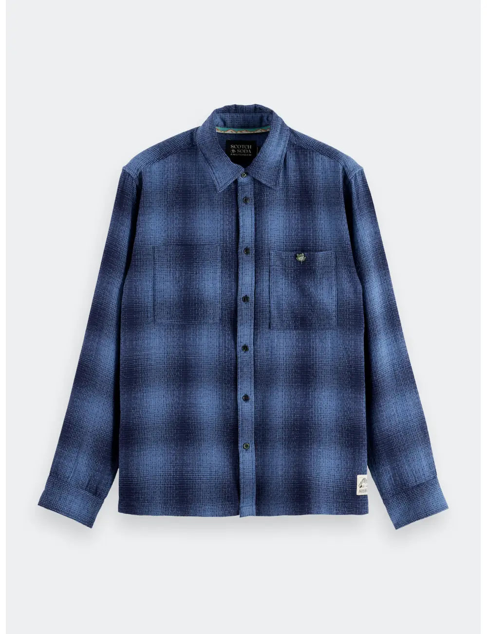 Shadow Check Shirt full model shot showing overall fit by Scotch & Soda