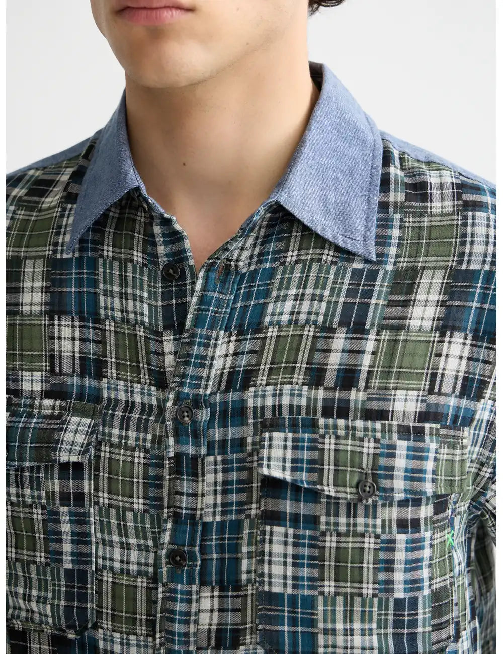 Patchwork Flannel Shirt detail view by Scotch & Soda