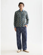 Patchwork Flannel Shirt full model shot showing overall fit by Scotch & Soda