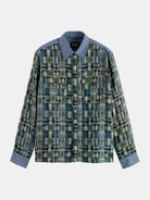 Patchwork Flannel Relaxed-Fit Shirt front view showing fit and finish by Scotch & Soda
