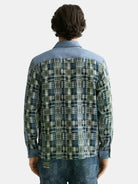 Patchwork Flannel Relaxed-Fit Shirt back view showing fit and finish by Scotch & Soda