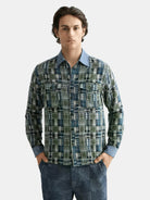 Patchwork Flannel Relaxed-Fit Shirt front view showing fit and finish by Scotch & Soda
