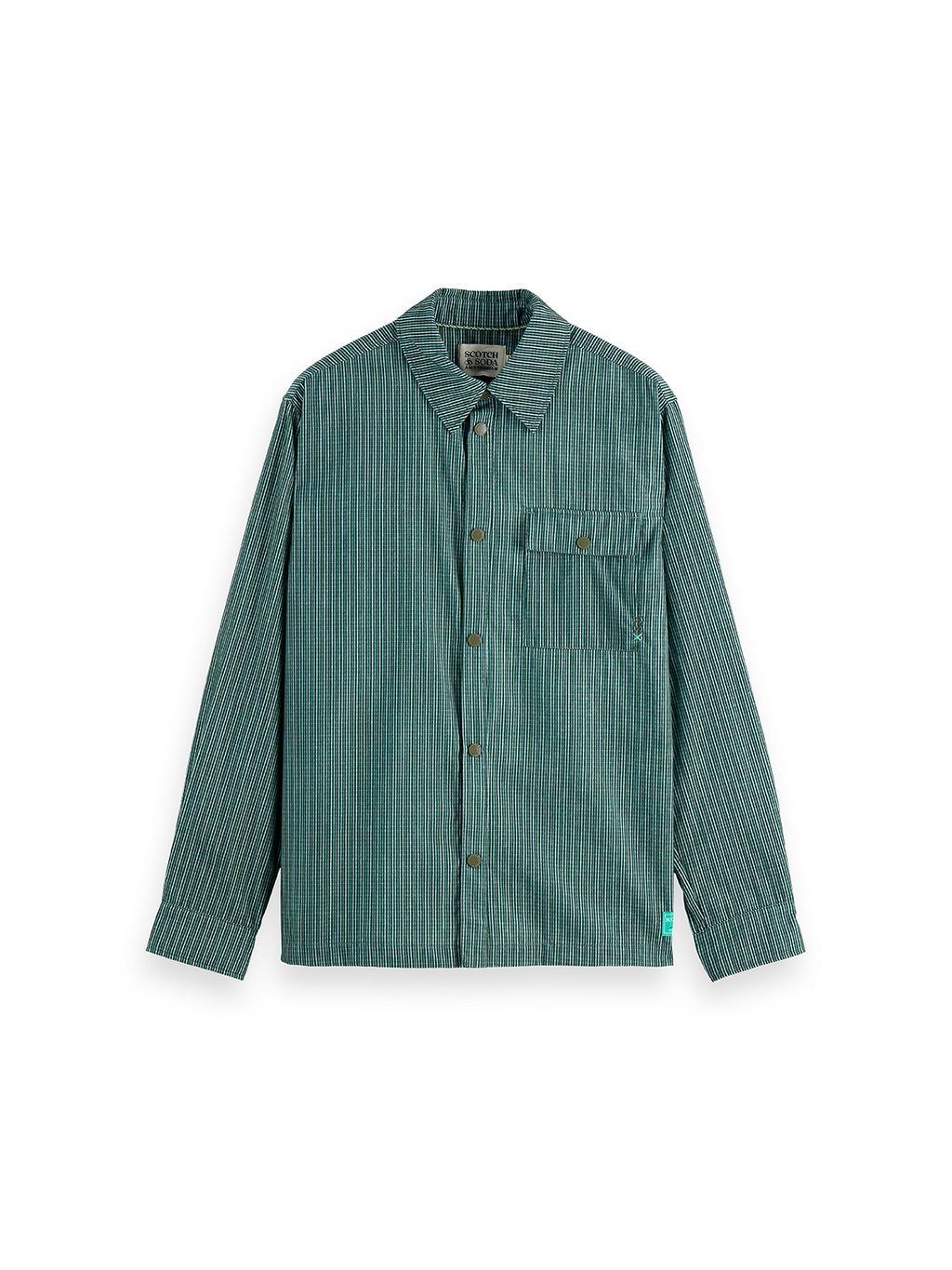 Micro-check structured shirt
