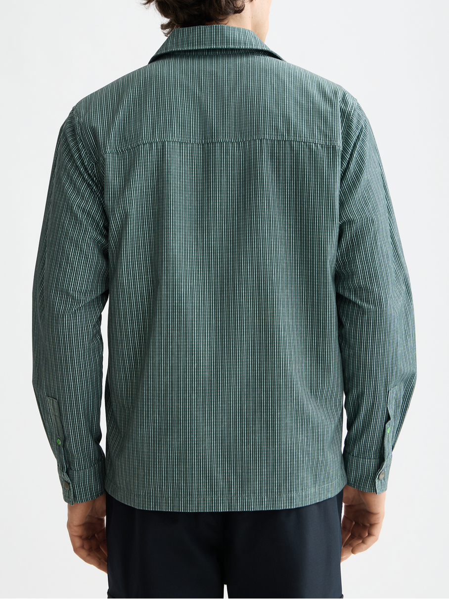 Micro-check structured shirt