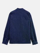 1/4 Zip Corduroy Shirt back view showing fit and finish by Scotch & Soda