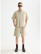 Washed Layered Short Sleeved full model shot showing overall fit by Scotch & Soda