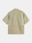 washed-layered-short-sleeved-shirt back view by Scotch & Soda