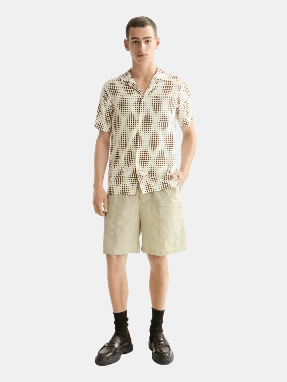 Printed Short-Sleeved Viscose Shirt - Scotch & Soda