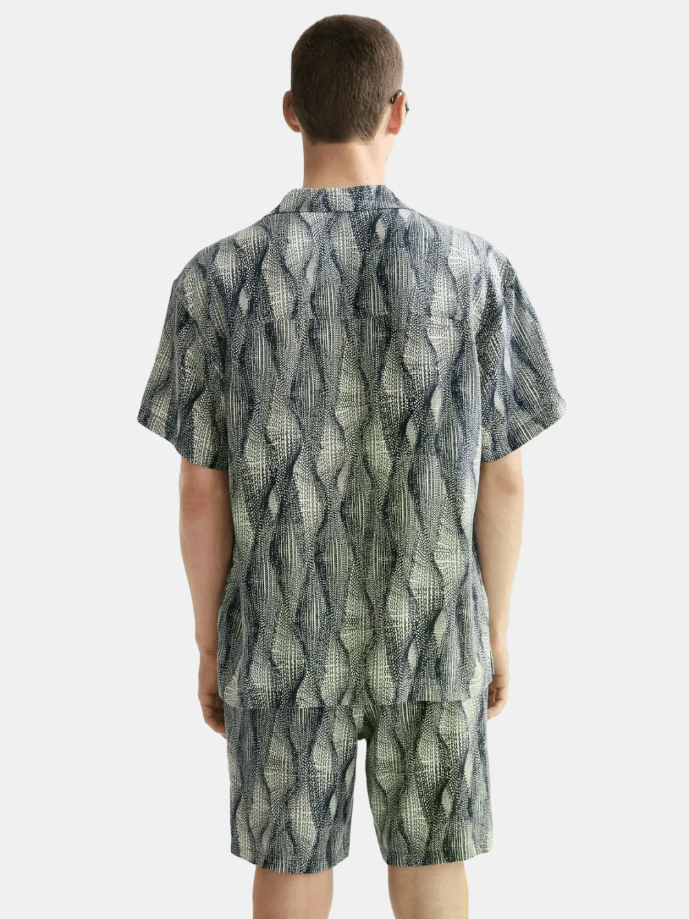 printed-short-sleeved-tencel-shirt back view by Scotch & Soda
