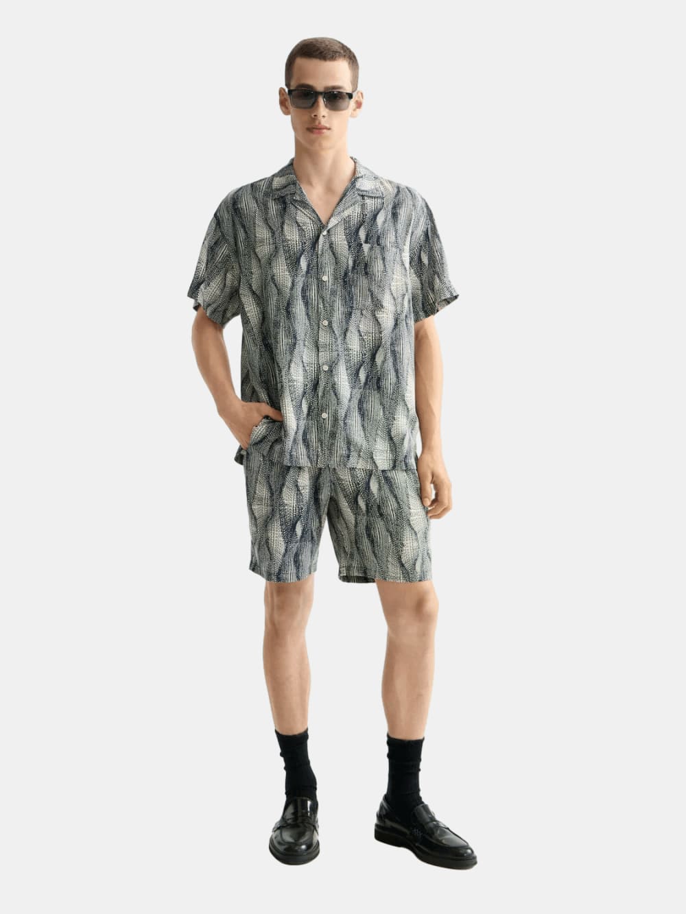 Printed Short-Sleeved Tencel Shirt - Scotch & Soda