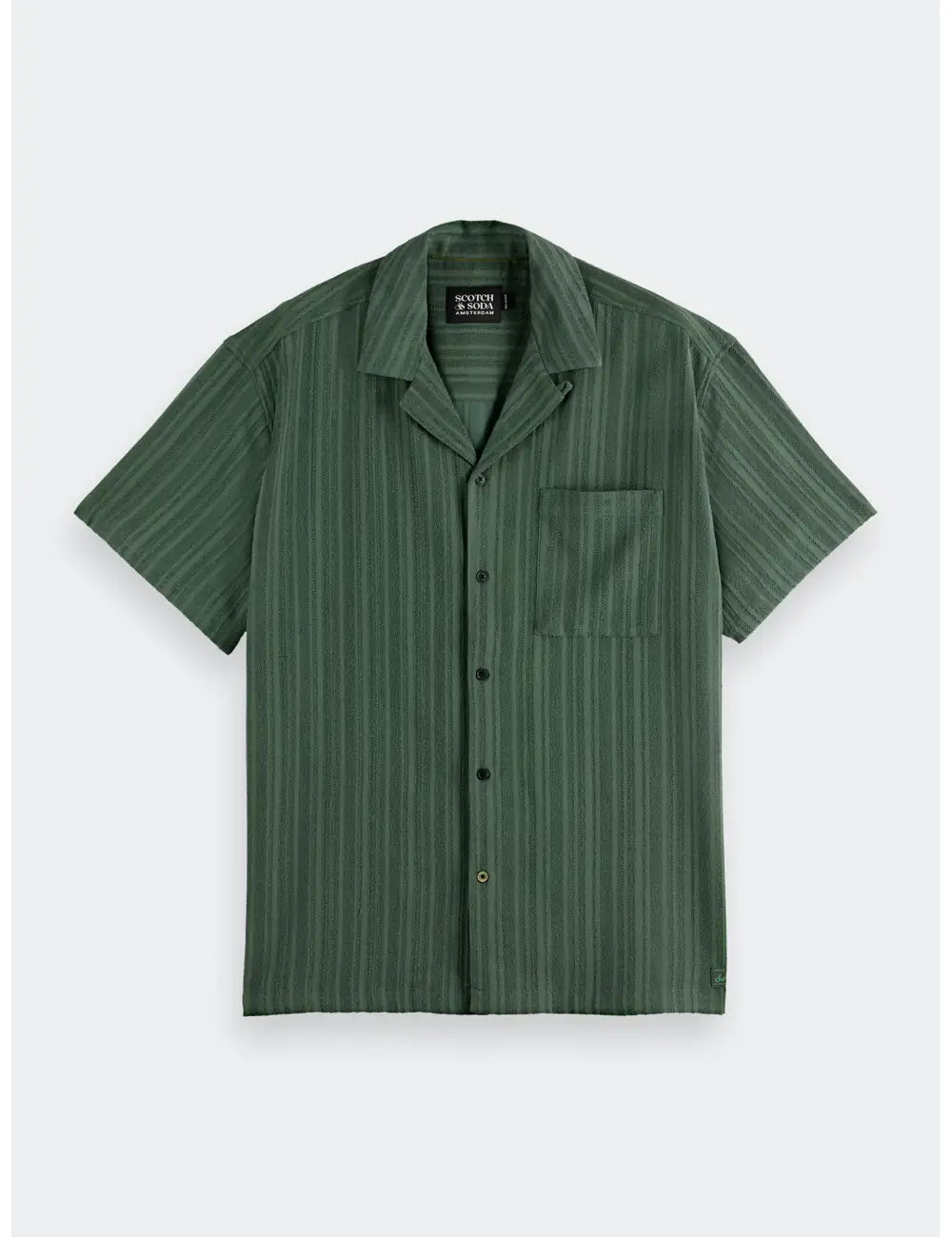 Tonal Striped Shirt flat lay front view by Scotch & Soda