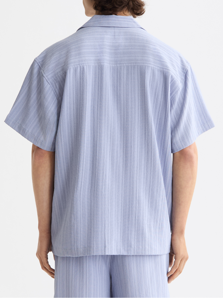 striped short sleeve shirt