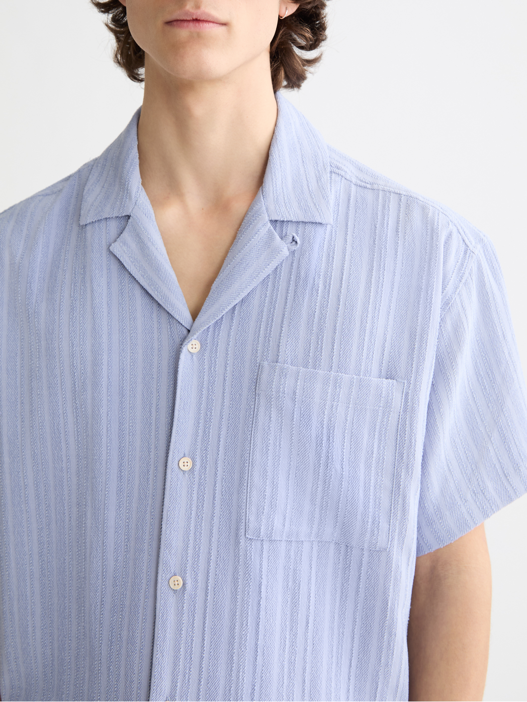 striped short sleeve shirt