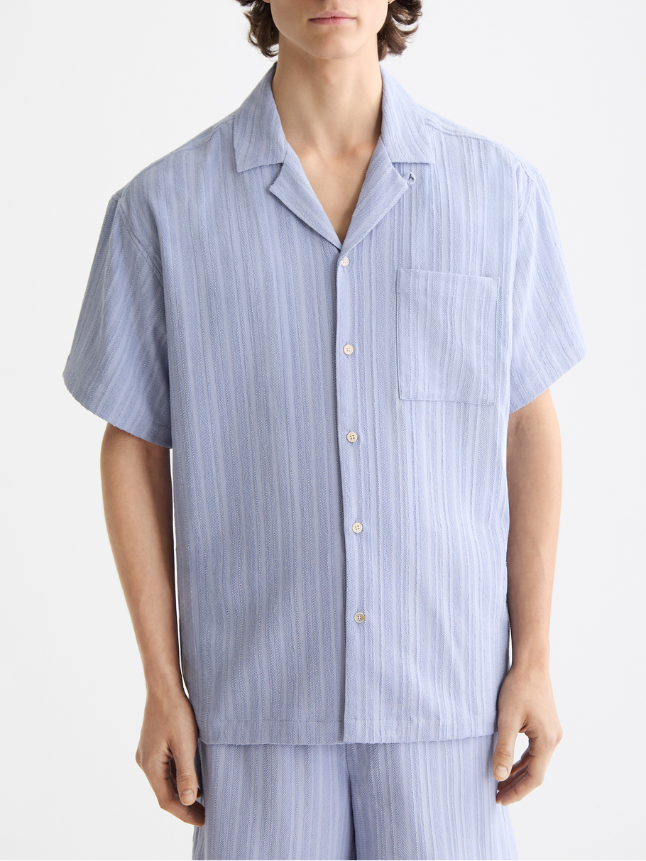 striped short sleeve shirt