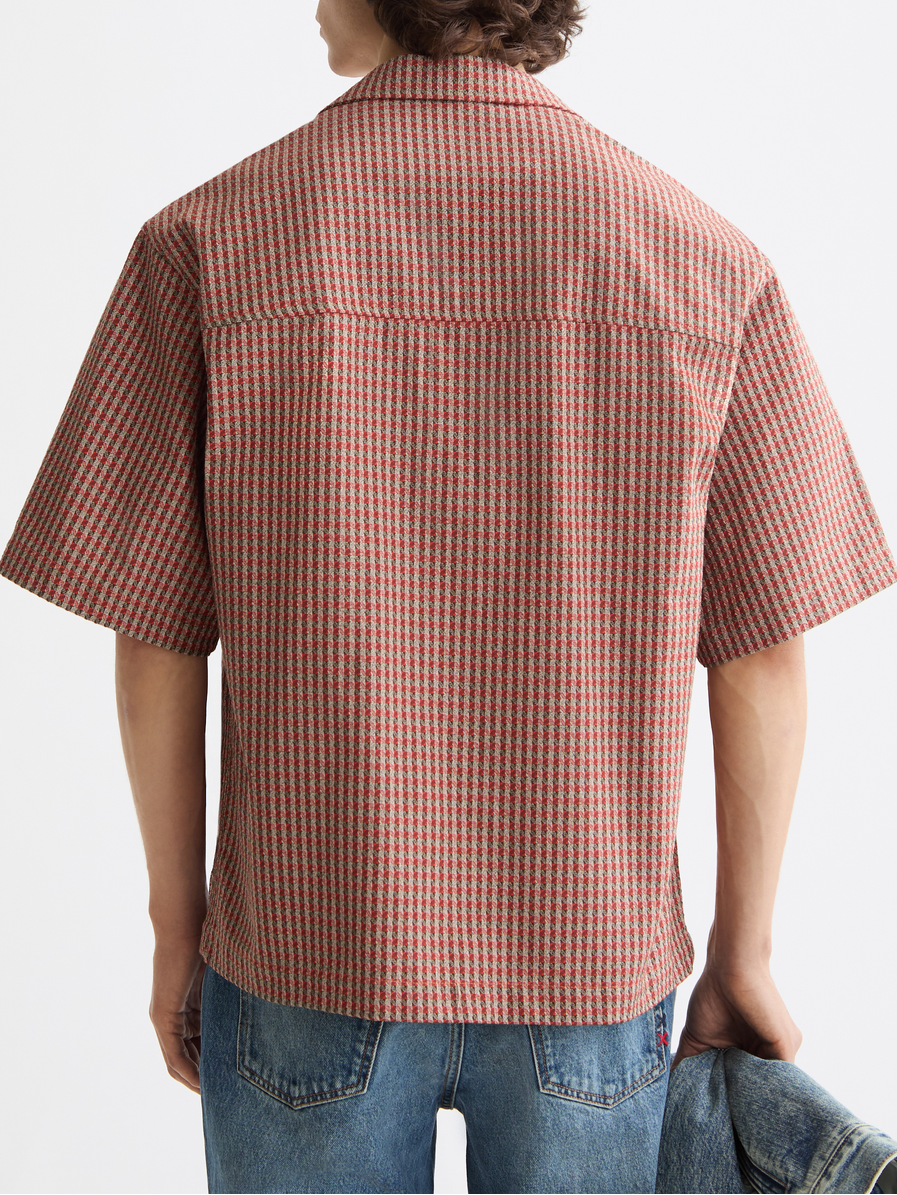 geo print short sleeve shirt