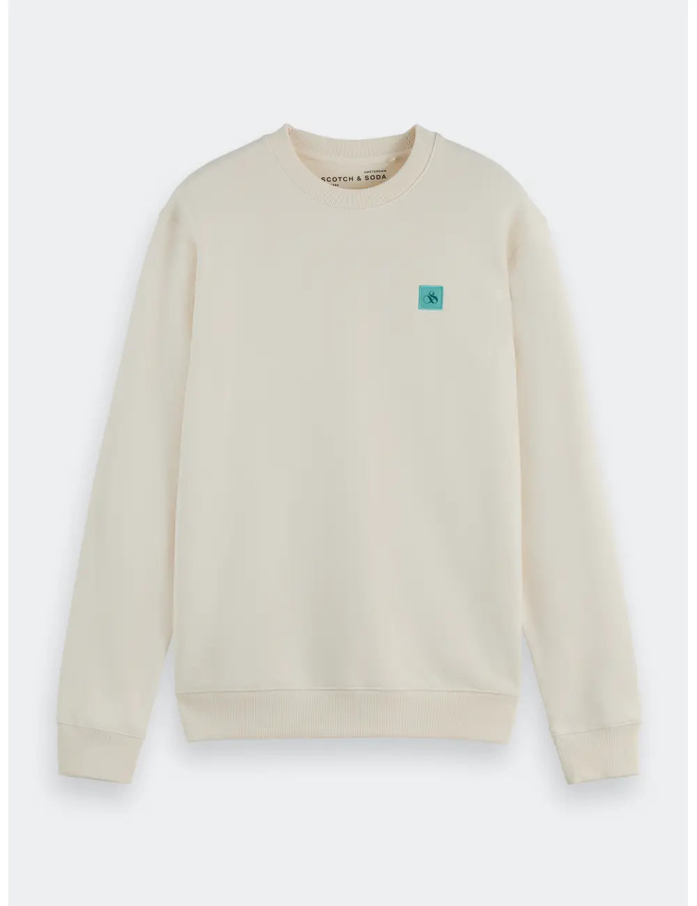 Logo Sweatshirt flat lay front view by Scotch & Soda