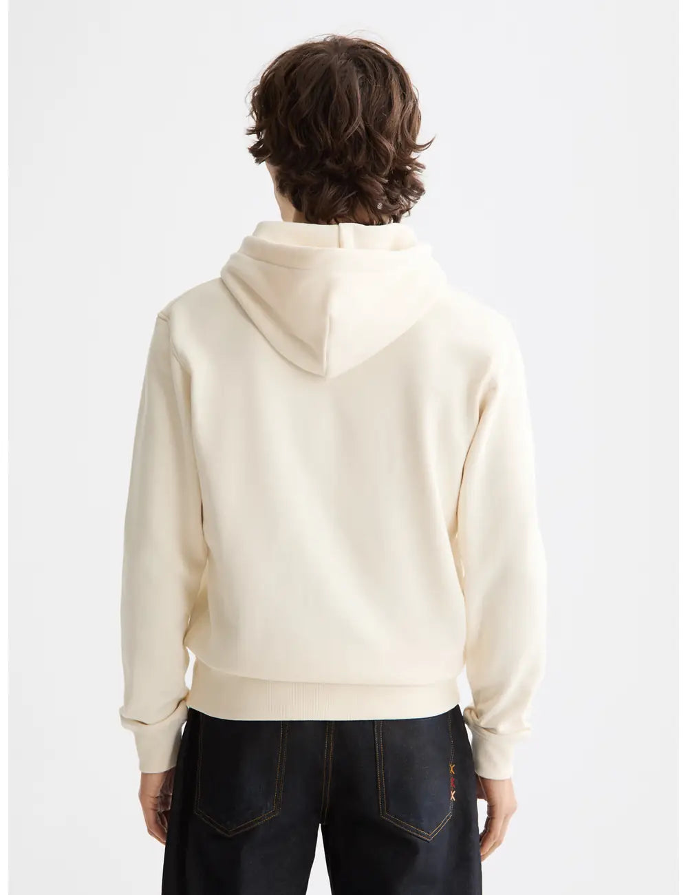 Logo Badge Hoodie detail shot showing fabric and craftsmanship by Scotch & Soda