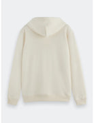 Logo Badge Hoodie flat lay back view by Scotch & Soda