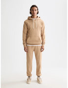 Logo Badge Hoodie full model shot showing overall fit by Scotch & Soda