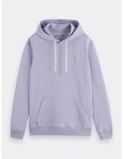 Logo Badge Hoodie flat lay front view by Scotch & Soda