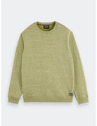 Melange Crew Sweatshirt flat lay front view by Scotch & Soda