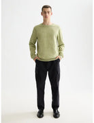 Melange Crew Sweatshirt full model shot showing overall fit by Scotch & Soda