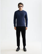 Structured Sweatshirt full model shot showing overall fit by Scotch & Soda