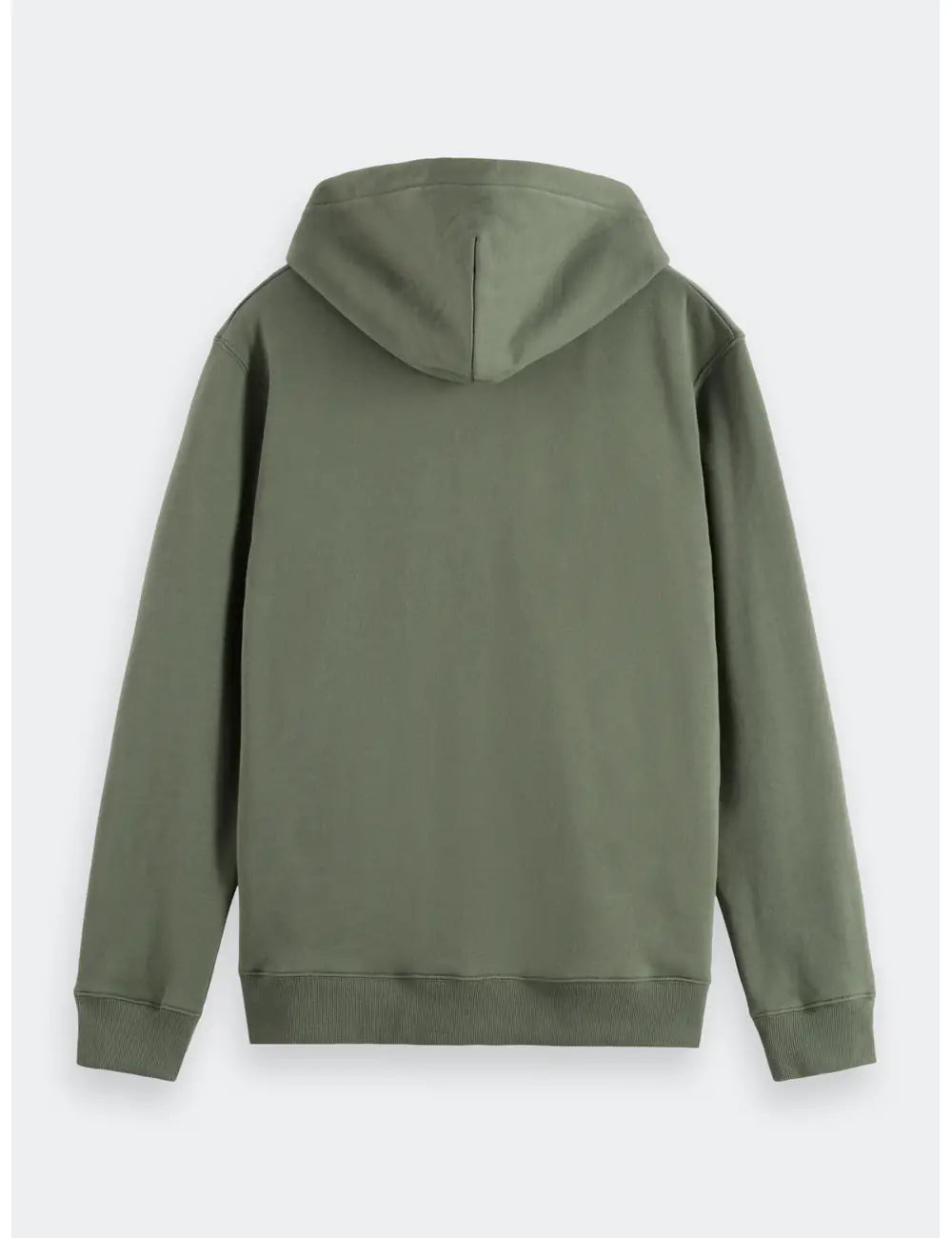 Zip Logo Hoodie flat lay back view by Scotch & Soda