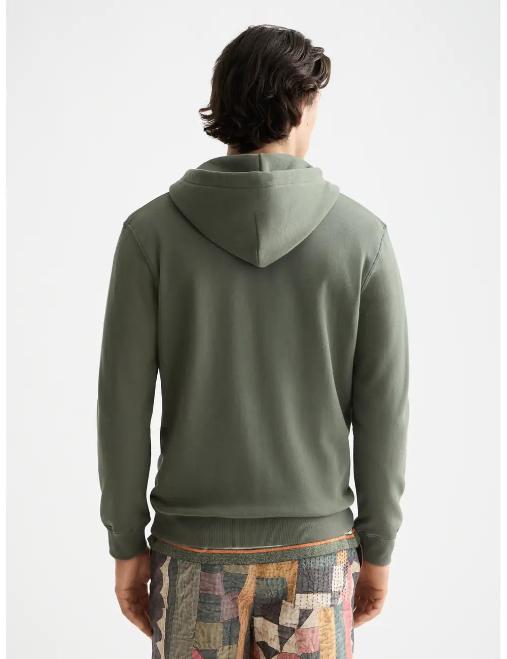 Zip Logo Hoodie detail shot showing fabric and craftsmanship by Scotch & Soda