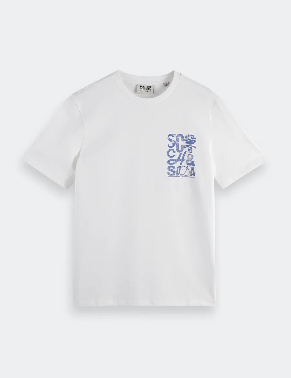 Logo T Shirt flat lay front view by Scotch & Soda