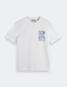 Logo T Shirt flat lay front view by Scotch & Soda