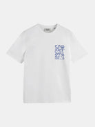 regular-fit-left-chest-logo-t-shirt front view by Scotch & Soda